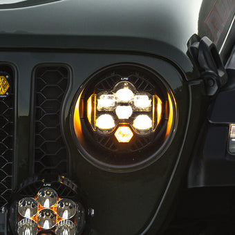 compare product Baja Designs 18-25 Jeep Wrangler JL/20-25 Gladiator JT (w/Halogen) DOT LP6 LED Headlight Kit - Clear