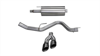 compare product Corsa 2015-2020 Ford F-150 5.0L V8 (Super Crew Cab) Black Sport Single Side Dual 4in Tips CB Exhaust