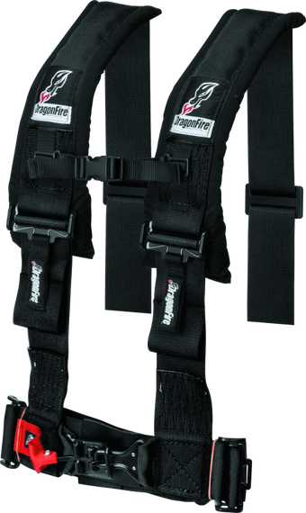 compare product DragonFire Racing Harness- H-Style- 4-Point- 3in Buckle- Black