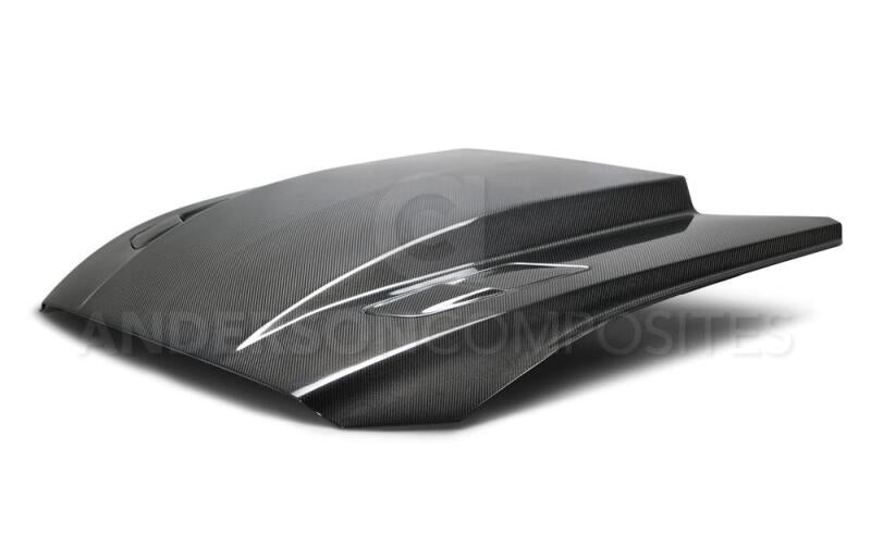 Anderson Composites 15 - 17 Ford Mustang (Excl. GT350/GT350R) Double Sided Carbon Fiber Cowl Hood - My Store