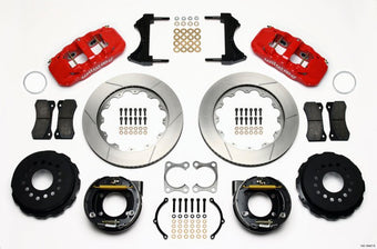 compare product Wilwood AERO4 Rear P-Brake Kit 14.00in Red Big Ford Old Style 2.36in Offset