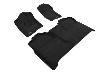 compare product 3D MAXpider 07-13 Chevrolet Silverado 1500 Crew Cab Elegant 1st 2nd Row - Floor Mat Set (Black)