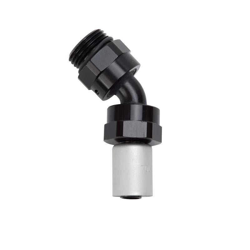 Russell Hose End Crimp On 10 Sae Port Male To - 8 Hose 45 Deg Swivel Blk Anodized - My Store