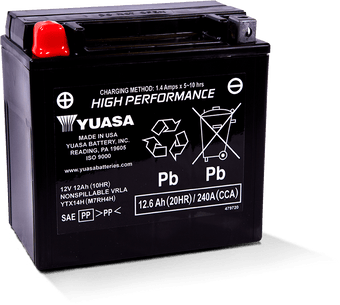 compare product Yuasa YTX14AH Maintenance Free AGM 12-Volt Battery