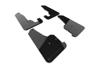 compare product Rally Armor 18-22 Jeep Grand Cherokee SRT Trackhawk Black UR Mud Flap - Metallic Black Logo