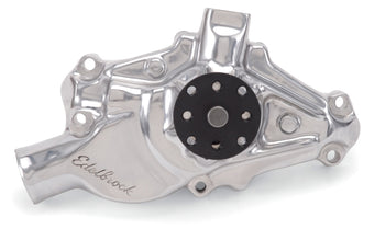 compare product Edelbrock Water Pump High Performance Chevrolet 350 CI V8 Short Style Polished Finish