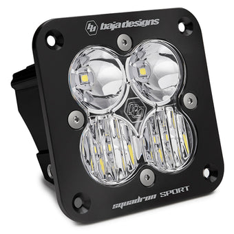compare product Baja Designs Squadron Sport Driving/Combo Pattern Flush Mount Black LED Light Pod - Clear