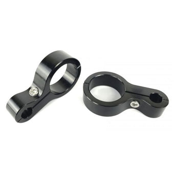 compare product Fleece Performance 6061 T6 Aluminum 1/2in Routing Hole 1.5in Roll Bar Clamp - Black Anodized