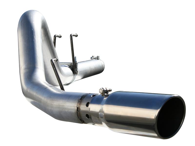 aFe LARGE Bore HD 4in Dual DPF - Back SS Exhaust w/Black Tip 16 - 17 GM Diesel Truck V8 - 6.6L (td) LML - My Store