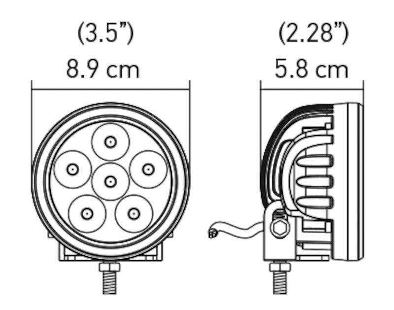 Hella Value Fit 90mm 6 LED Light - PED Off Road Spot Light - My Store