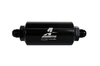 Aeromotive In - Line Filter - (AN - 8 Male) 40 Micron Stainless Mesh Element Bright Dip Black Finish - My Store