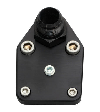 compare product Moroso Chevrolet Small Block Fuel Pump Block-Off Plate w/Fitting - Billet Aluminum