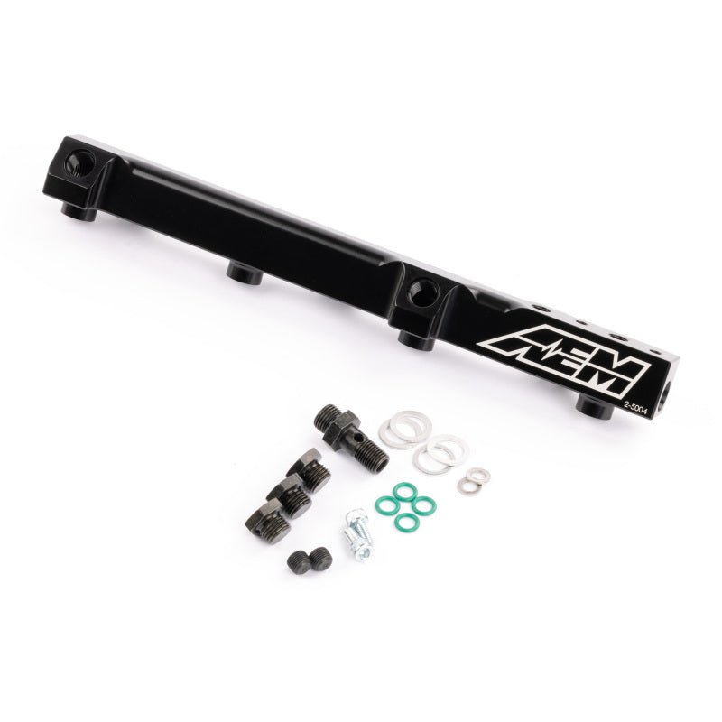 AEM 90 - 93 Accord DX/LX/SE/EX & 92 - 01 Prelude S/Si/Si VTEC Black Fuel Rail - My Store