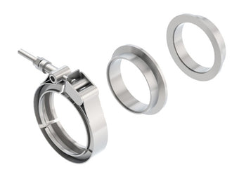 compare product Borla Universal 2.5in Stainless Steel 3pc V-Band Clamp w/ Male and Female Flanges