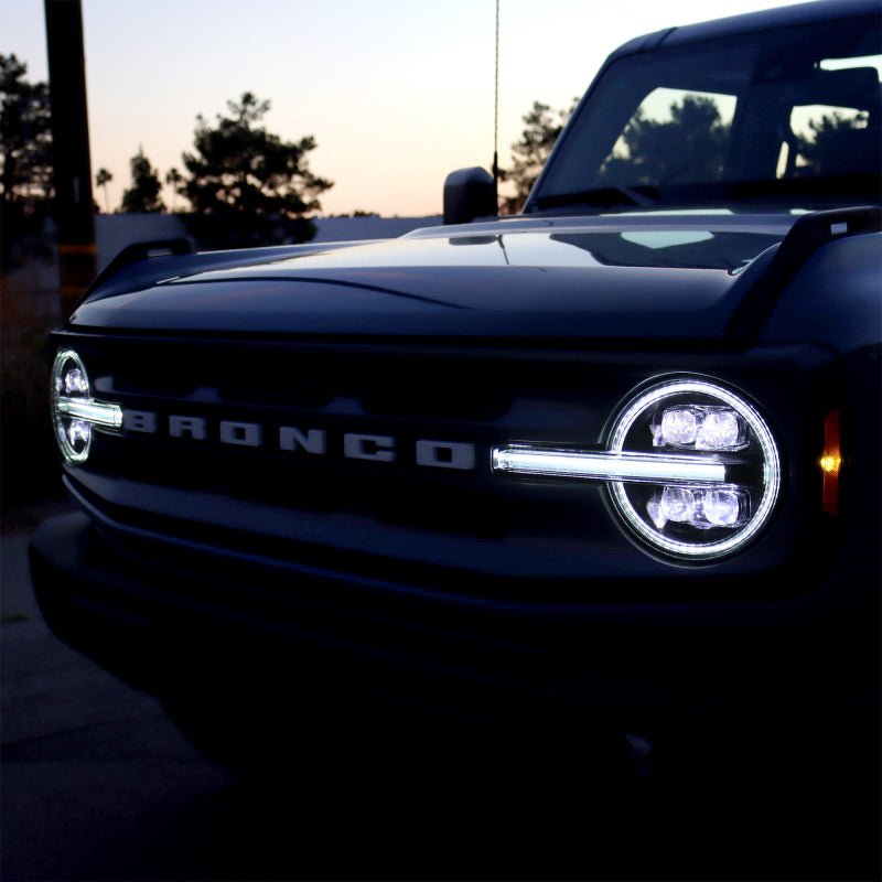 AlphaRex 21 - 23 Ford Bronco NOVA LED Projector Headlights Black - My Store
