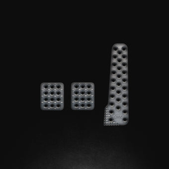 compare product OMP Racing Pedals - Silver (Set of 3)