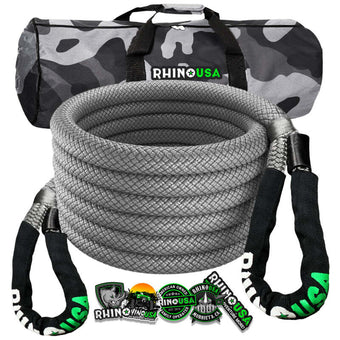 compare product Rhino USA Kinetic Energy Recovery Rope (1In X 30Ft) Gray