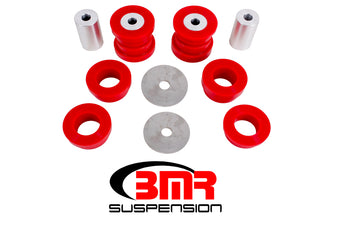compare product BMR 15-17 S550 Mustang Rear Cradle Bushing Kit (Polyurethane) - Red