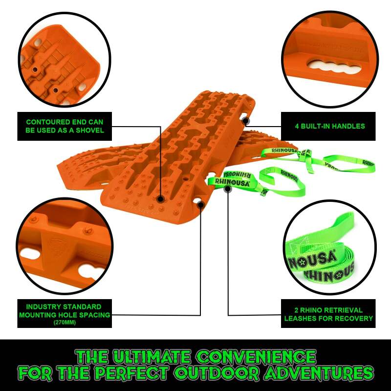 Rhino USA Recovery Traction Boards - Orange (Pair) - My Store
