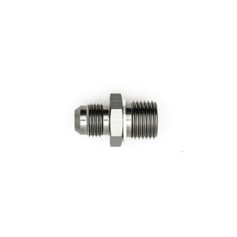 compare product DeatschWerks 6AN Male Flare to M16 X 1.5 Male Metric Adapter (Incl. Crush Washer) - Titanium
