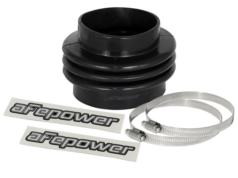 aFe Magnum FORCE Intake Coupling Kit (3 - 1/2 IN ID to 4 IN ID x3 - 1/2 IN L) Straight Bellow - Black - My Store