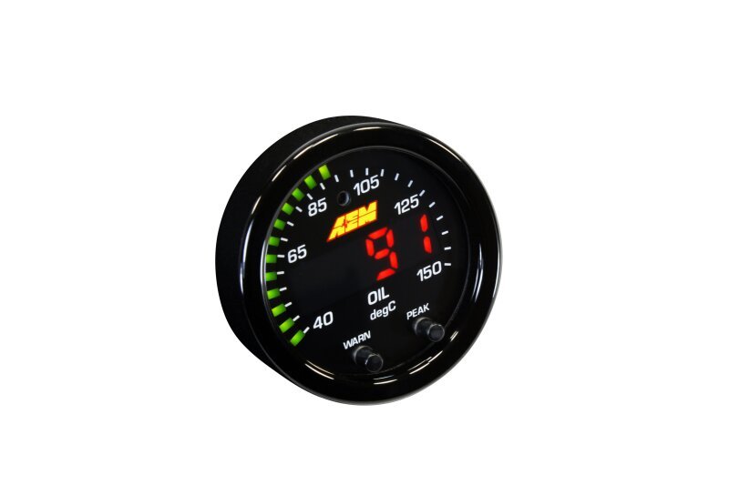 AEM X - Series Temperature 100 - 300F Gauge Kit (ONLY Black Bezel and Water Temp. Faceplate) - My Store