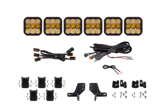 compare product Diode Dynamics Bronco SS5 6-Pod CrossLink Grille Lightbar Kit Sport - Yellow Combo