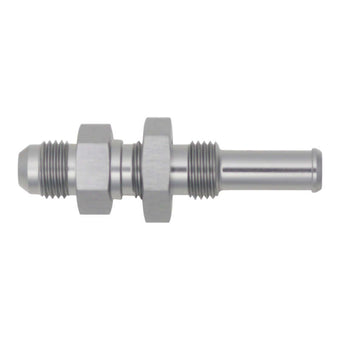 compare product DeatschWerks 6AN Male Flare to Straight 3/8in Single Hose Barb - Anodized DW Titanium
