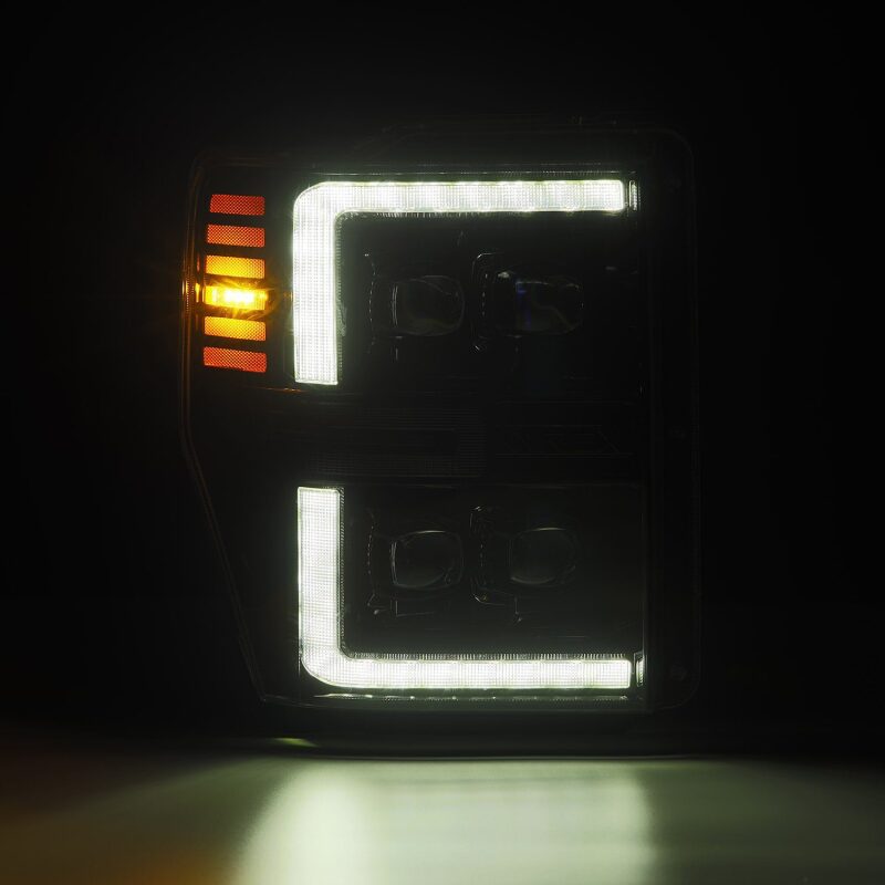 AlphaRex 08 - 10 Ford F250 - 550 NOVA - Series LED Projector Headlights Alpha - Blk w/Activ Light/Seq Signal - My Store