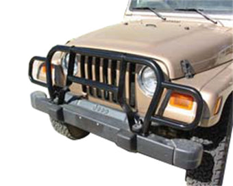 compare product Rampage 1987-1995 Jeep Wrangler(YJ) Headlight Euro Grill Guard - Black