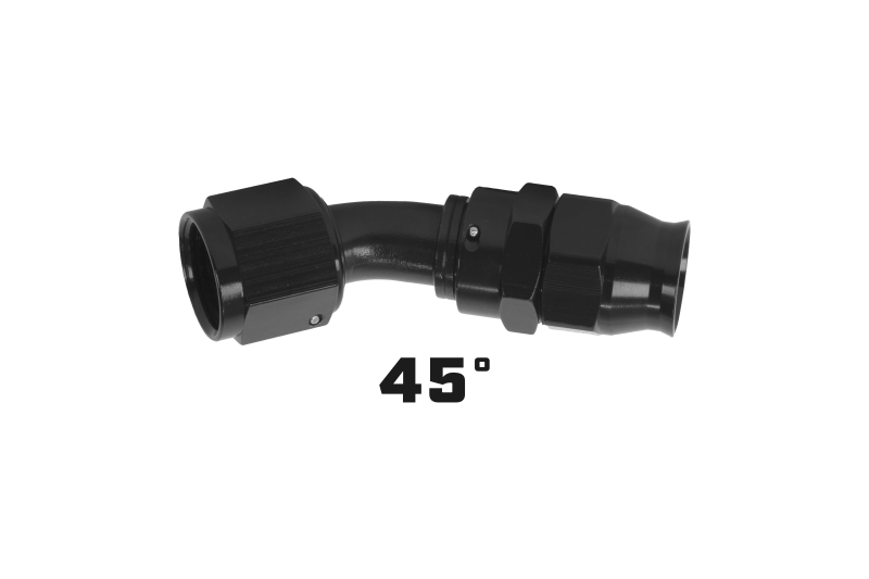 Aeromotive PTFE Hose End - AN - 12 - 45 Deg - Black Anodized - My Store