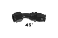 Aeromotive PTFE Hose End - AN - 12 - 45 Deg - Black Anodized - My Store
