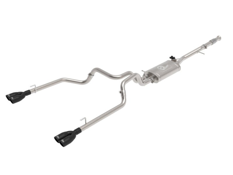 aFe Gemini XV 3in 304 SS Cat - Back Exhaust w/ Cutout 19 - 21 GM Silverado/Sierra 1500 V8 - w/ Black Tips - My Store