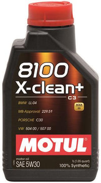 Motul 5L Synthetic Engine Oil 8100 5W30 X - CLEAN Plus - My Store
