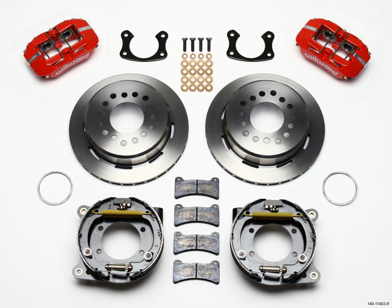 Wilwood Dynapro Low - Profile 11.00in P - Brake Kit - Red Small Ford 2.50in Offset - My Store