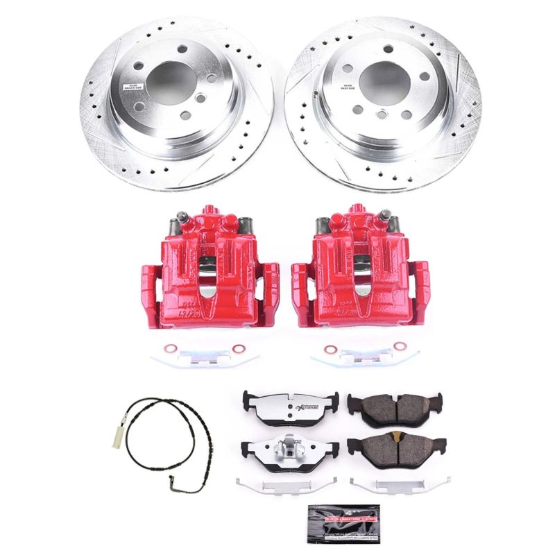 Power Stop 07 - 10 BMW 328i Rear Z26 Street Warrior Brake Kit w/Calipers - My Store
