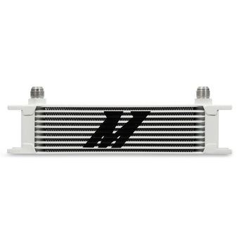 compare product Mishimoto Universal 10 Row Oil Cooler - White