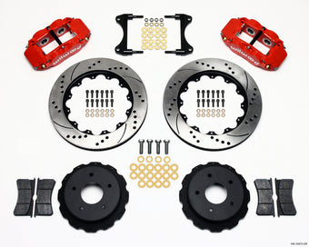 compare product Wilwood Narrow Superlite 4R Rear Kit 14.00in Drill Red 65-82 Corvette C2/C3
