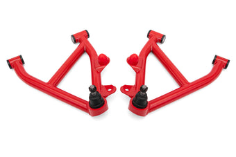 compare product BMR 82-92 GM F-Body A-Arms Lower DOM Non-Adj Delrin Bushings Coilover - Red