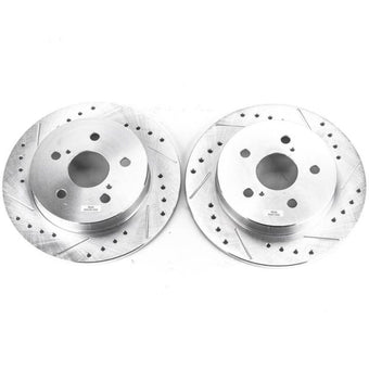 compare product Power Stop 2019 Lexus ES350 Rear Evolution Drilled & Slotted Rotors - Pair