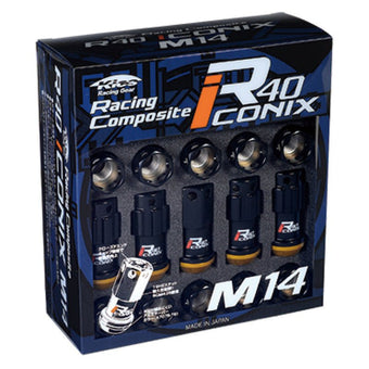 compare product Project Kics KYO-EI R40 Iconix M14x1.25 Black Lock & Nut Set (Capless)