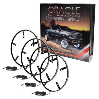 compare product ORACLE Lighting LED Illuminated Wheel Rings - ColorSHIFT RGB+W