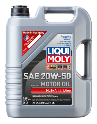 compare product LIQUI MOLY 5L MoS2 Anti-Friction Motor Oil 20W50