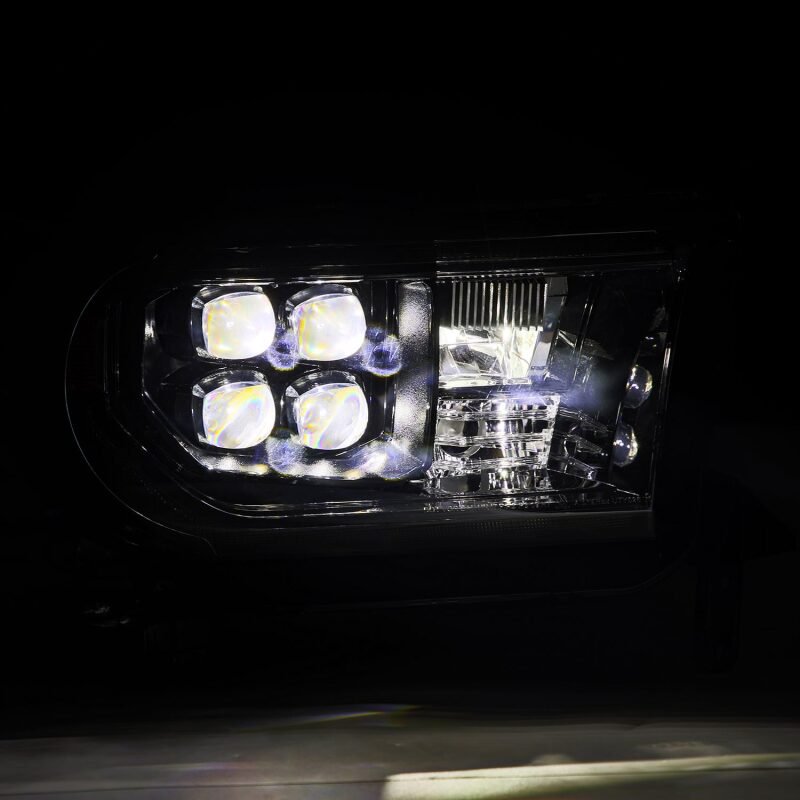 AlphaRex 07 - 13 Toyota Tundra NOVA LED Proj Headlights Alpha - Black w/Activ Light/Seq Signal/DRL - My Store