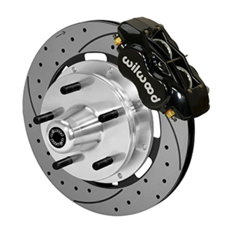Wilwood Forged Dynalite Front Kit 19.00in Drilled Rotor Black WWE ProSpindle (5x5.00in Hub) - My Store