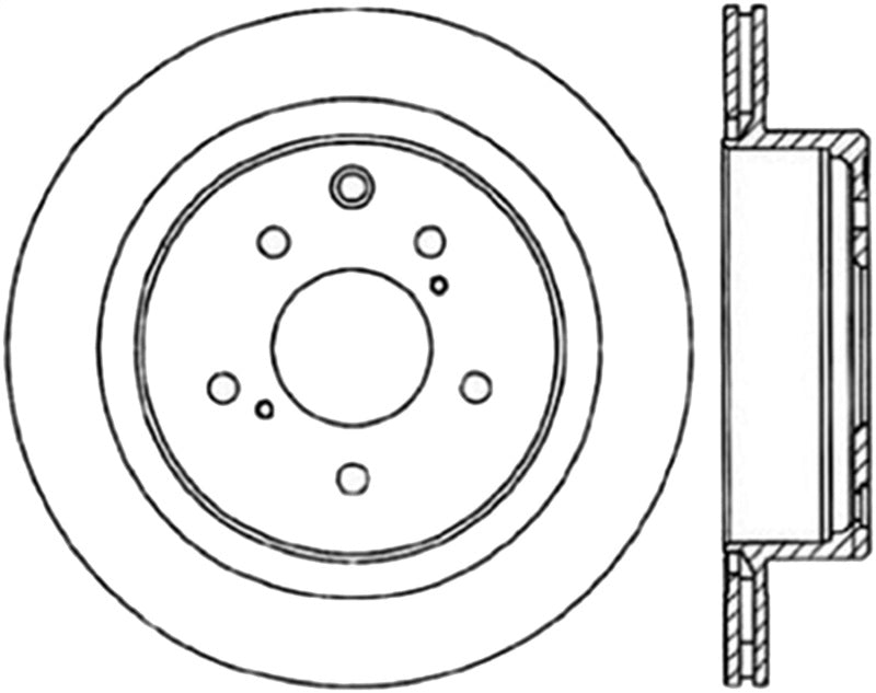 StopTech Power Slot 6/89 - 96 Nissan 300ZX Slotted & Drilled Left Rear Rotor - My Store