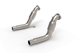 compare product Kooks 20-24 Ford Exployer ST/Aviator 3in x 2-1/2in Stainless Steel GREEN Catted Downpipes
