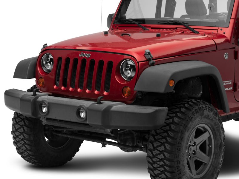 Raxiom 97 - 18 Jeep Wrangler TJ/JK Axial Series LED Daymaker Headlights - Black Housing (Clear Lens) - My Store