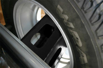 compare product Rampage 1987-1995 Jeep Wrangler(YJ) Rear Tailgate Tire Extender - Black