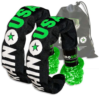 compare product Rhino USA Synthetic Soft Shackle (2Pk 3/8InX22In) (Green)